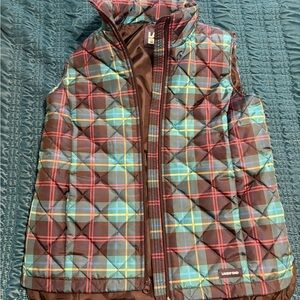 Lands' End Multicolor Plaid Vest